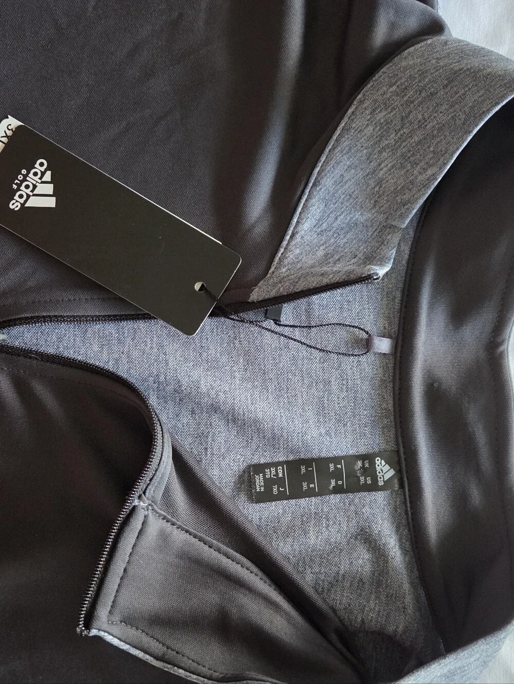 adidas | Men's Quarter-Zip Pullover - Navy & Heather Blue | 3XL